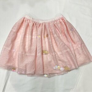 Pink Embellished Girls Skirt